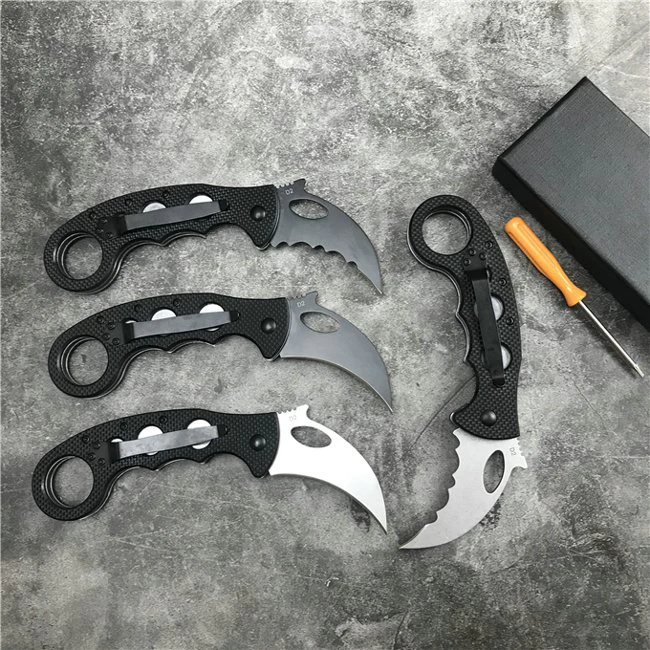 Нож karambit G10 Ручка D2 стальное лезвие Высокое качество Открытый Отдых EDC инструмент выживания разведка карманный нож подарок нож