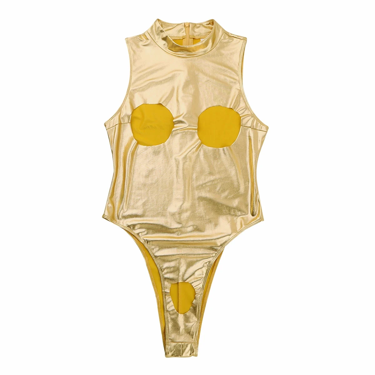 Fashion Sexy Women Female Catsuit Swimsuit Patent Leather Open Bust Crotchless Teddy Evening Party Costumes Clubwear Bodysuit |
