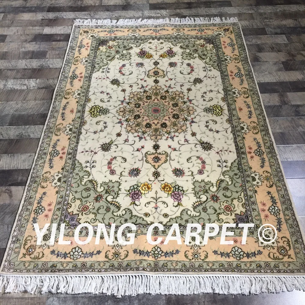 

Yilong 4 'x 6' персидский ковер ручной работы для украшения гостиной, изысканный ковер из новозеландской шерсти для дома (WY2122S4x6)