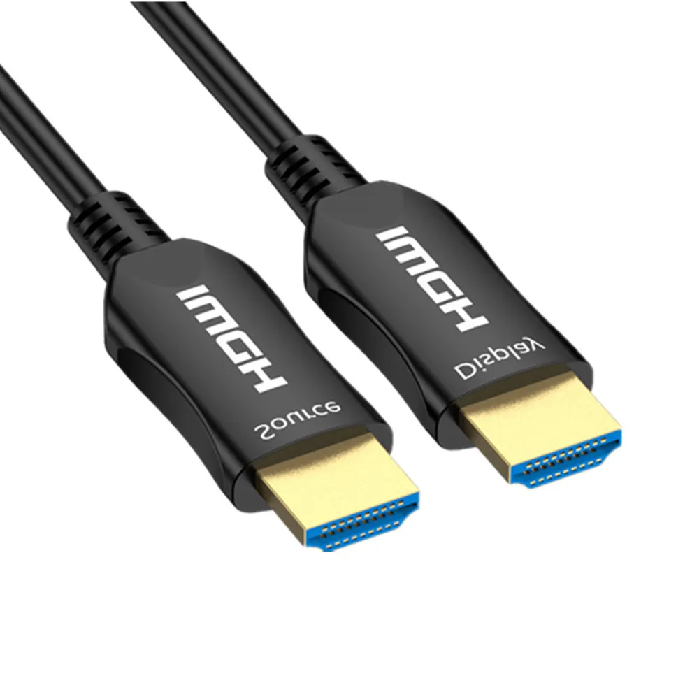 Черный Волоконно-оптический HDMI 18 Гбит/с 2,0 4 к 60 Гц HDR HD tv компьютерный аудио-видео кабель для коробки Xiaomi проектор Compute Ethernet HDMI шнур - Цвет: Черный