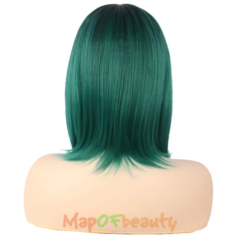 MapofBeauty 14 &quotчерный зеленый красный парик для женщин Боб короткий прямой косплея