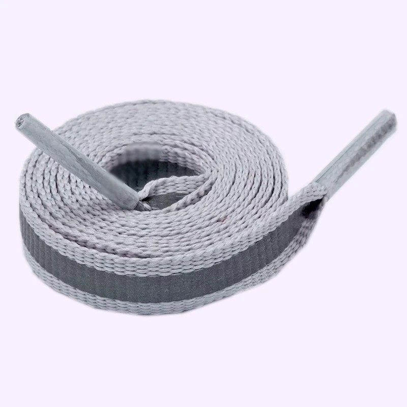 Gray 1 пара светящиеся шнурки 3м Reflective кроссовки со шнурками шнурки для бега шнурки для обуви унисекс Модная обувь шнурки - Цвет: Gray