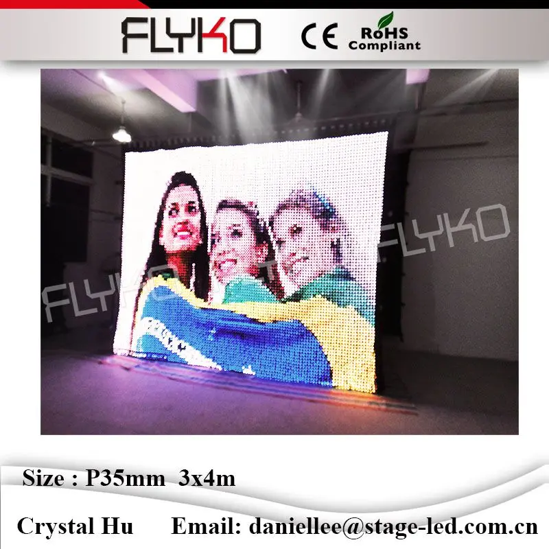 Flyko led занавес экран прекрасный сексуальный xxx фотографии Китай P35mm 3x4m | Лампы и