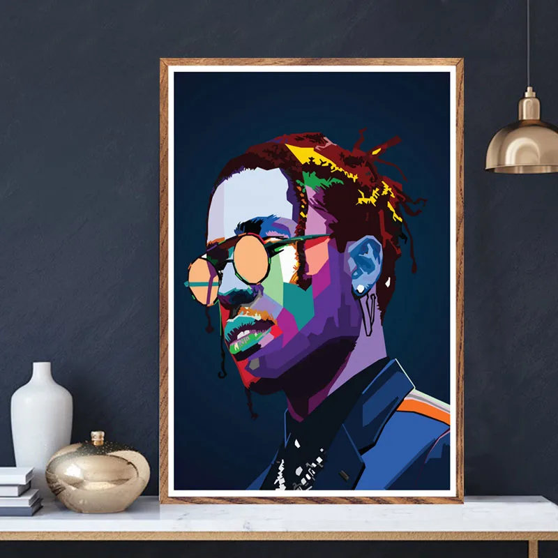 J Cole Drake Kanye West Mac Miller Peep Lil Uzi Vert Rapper художественный постер Картина Настенная картина домашний декор плакаты и печать - Цвет: 0014