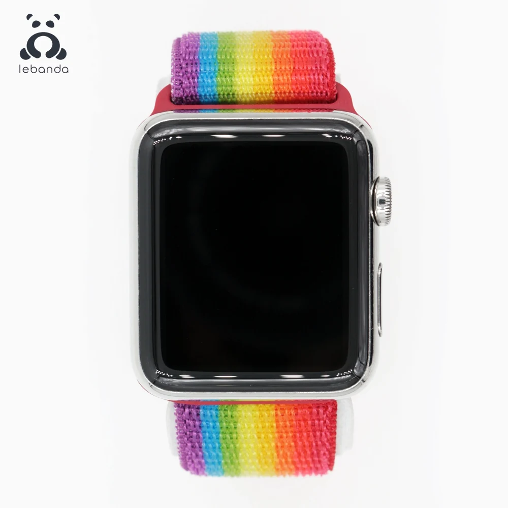 Lebanda Sport loop для apple watch 5, 4, 3, 2, 1, ремешок для iwatch 38, 40, 42, 44 мм, тканый нейлоновый ремешок, Аляска, синий