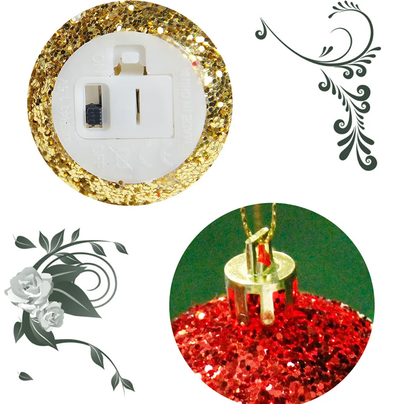 Новые 3 шт Рождество мяч Фонари сцены с дерево украшения огни для дома Enfeites де