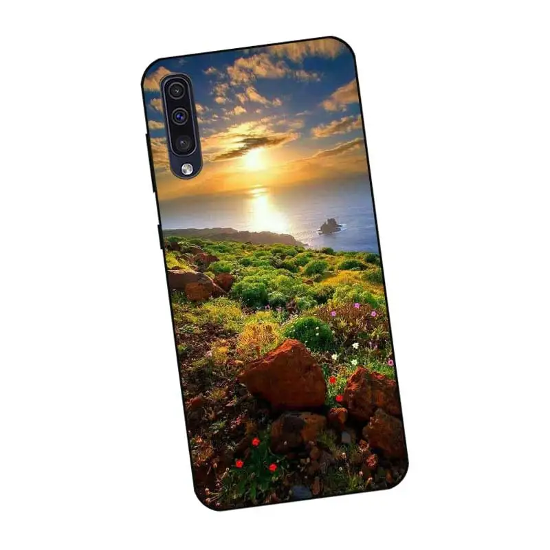 P138 Natural Black Silicone Case For Samsung Galaxy A6 A7 A8 A9 A10 A30 A40 A50 A60 A70 A80 A90 5G A20E Plus |