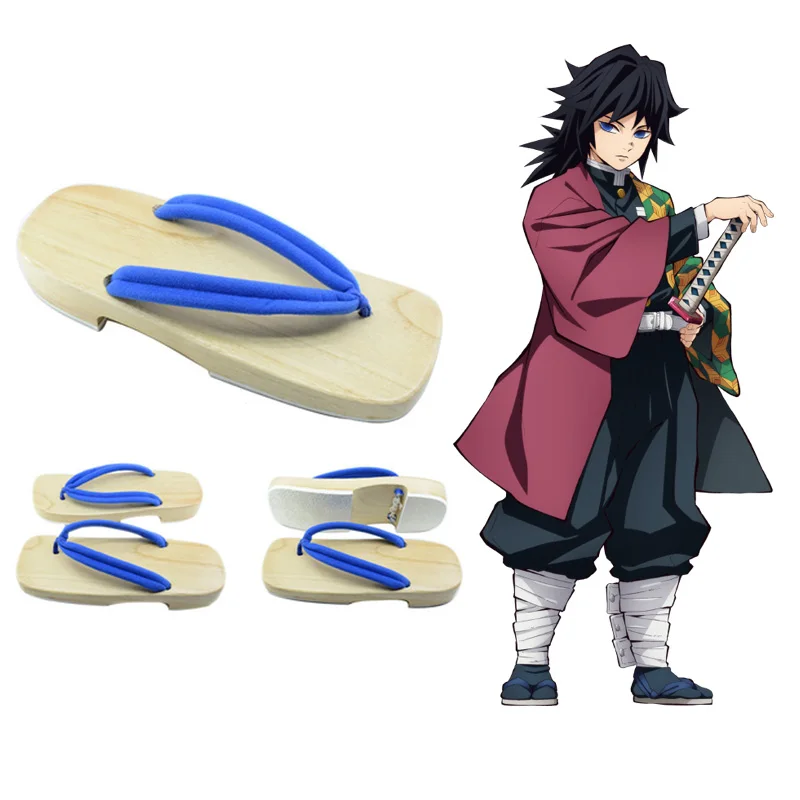Cosroad Kamado Nezuko/Обувь для костюмированной вечеринки; Demon Slayer Kimetsu no Yaiba Geta Agatsuma Zenitsu Tomioka Giyuu; японские гэта