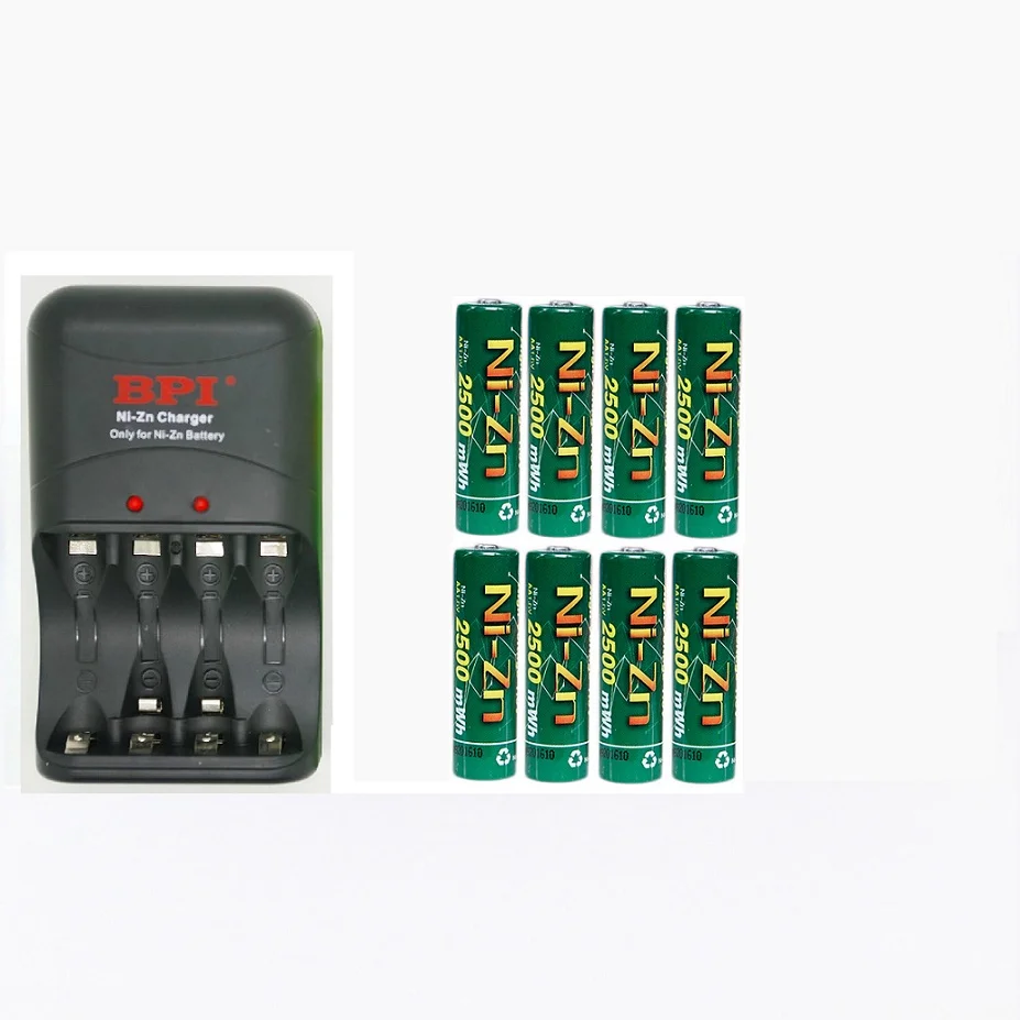 8 шт. Ni Zn 1 5 в 6 AA МВт/ч перезаряжаемая батарея + зарядное устройство AA/AAA|rechargeable