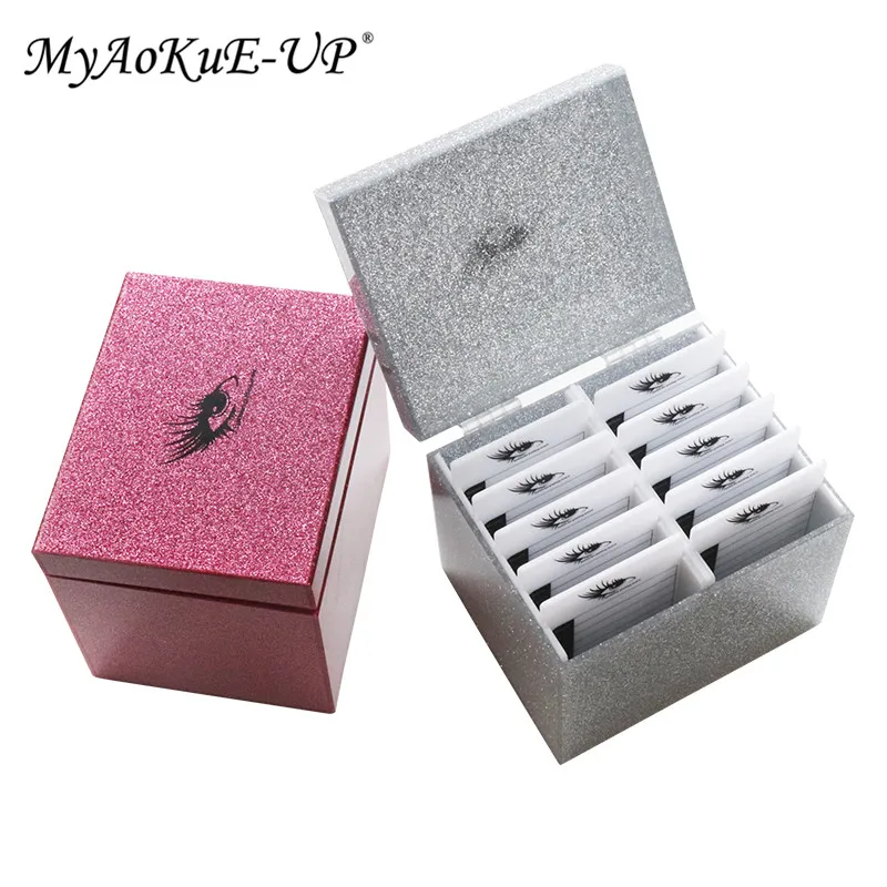 

5/10 Layers Eyelash Extension Storage Box Makeup Organizer Eyelashes Glue Display Holder Case 4 Colors Eyelash Extension Tools