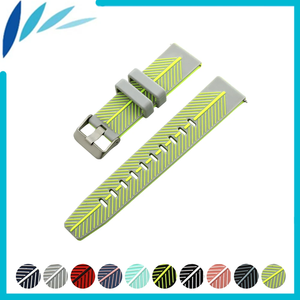 

Silicone Rubber Watch Band 22mm for Hamilton Quick Release Resin Strap Wrist Loop Belt Bracelet Black Blue Green Red + Pin