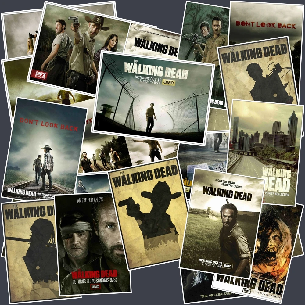 25 шт. The Walking Dead сезонная 8 наклейка s Pack музыкальная наклейка для самодельный скейтборд мотоцикл багаж ноутбук стикер с рисунком из мультфильма наборы