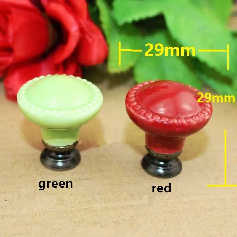 29 мм старинная Мебельная ручка с круглой головкой Керамика ручки и двери шкаф