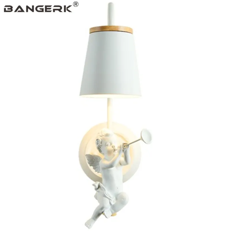 

Nordic Design Resin Angel Sconce Wall Light LED Modern Bedroom Bedside Wall Lamp Loft Iron Home Decor Lighting Luminaire