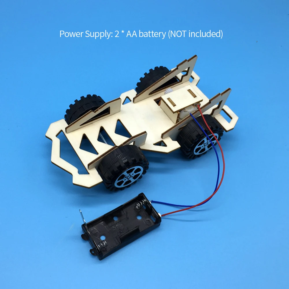 DIY Электрический деревянный гоночный автомобиль модели строительные наборы игрушки для детей научно-технические изобретения Собранный эксперимент