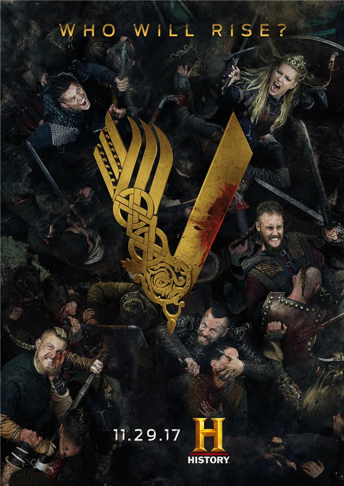 Постеры Vikings кино стикеры Настенные с белым покрытием печатная бумага высокое