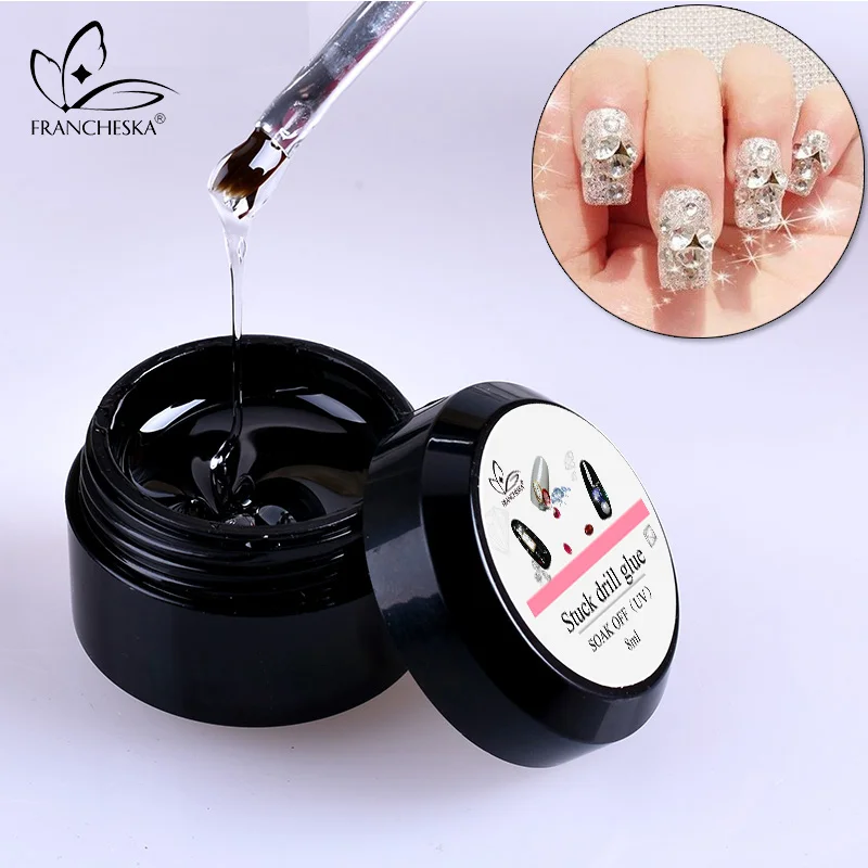 Francheska клей для ногтей faux ongles avec de la colle французский Маникюрный Инструмент nagellijm monomero nail art oje клей для ногтей Стразы - Цвет: nail glue gel