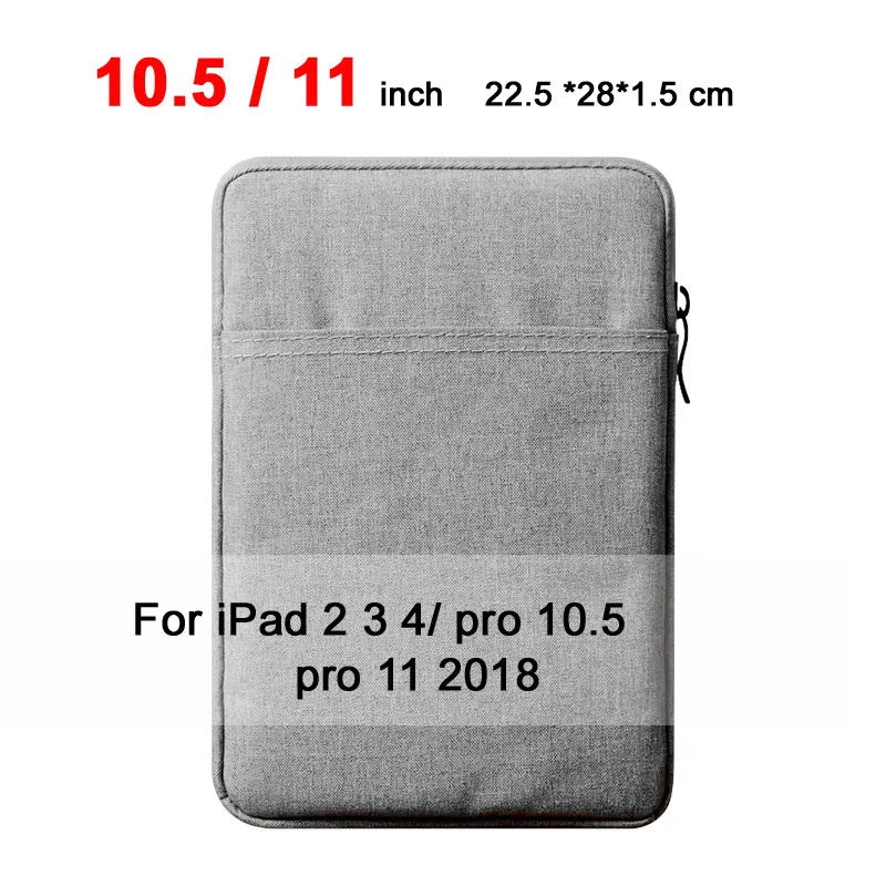 11-Gray-ND Ноутбук чехол Чехол для Apple iPad 2 3 4/iPad воздуха 1 2 3 /для i Pad 9,7 Pro 9,7 10,5 11 12,9 планшетный ПК чехол - Цвет: 11-Gray-ND