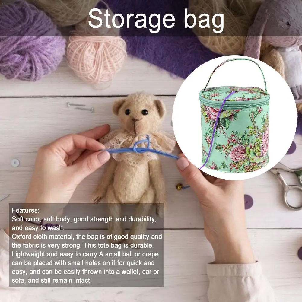 Home Daily Storage Bag Wool Yarn Crochet Sewing Needle Handbag Weaving Tool Tote Badges Backpack Adhesive Fastener Tape | Дом и сад
