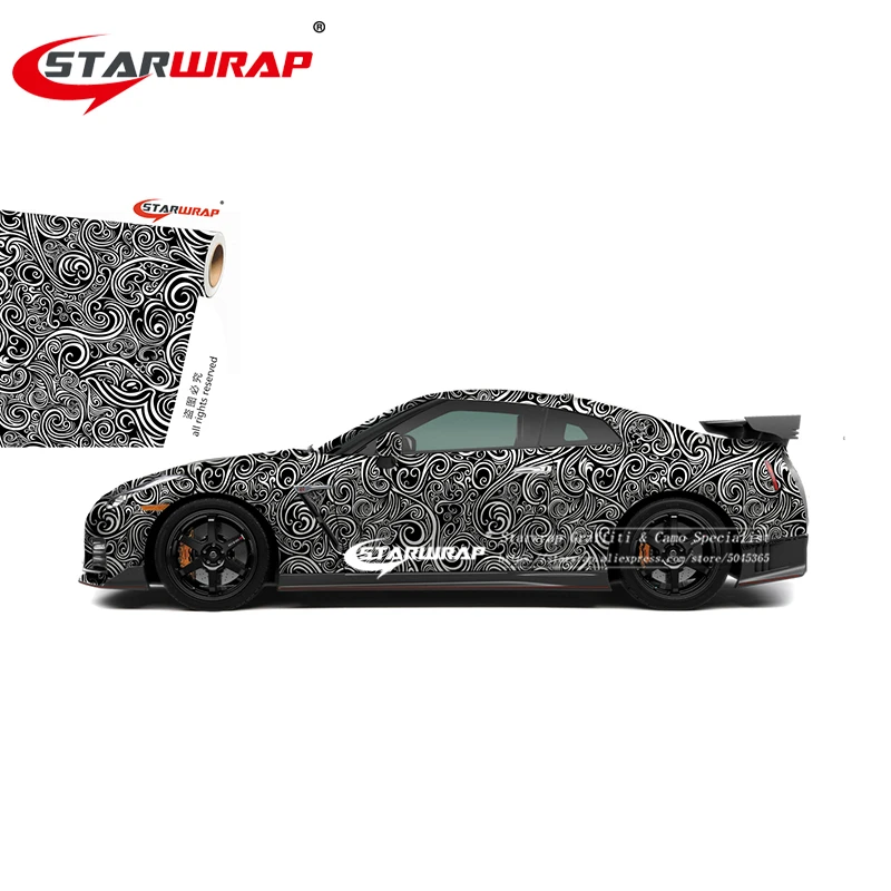 Starwrap черно-белая наклейка бомба виниловая пленка бомбежка граффити Виниловая