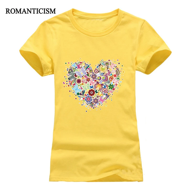 EXPERTEE 2017 summer Beautiful heart-shaped printing girl t-shirts fashion t shirt women slim tees tops | Женская одежда