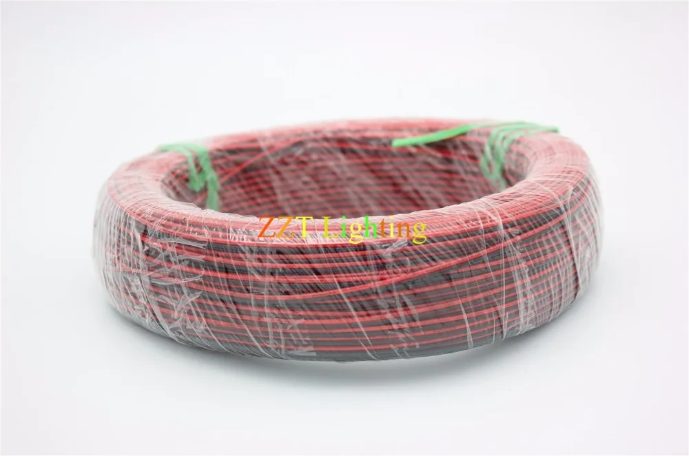 Медный 22AWG 2-контактный красный и черный кабель изолированный ПВХ провод 22 awg