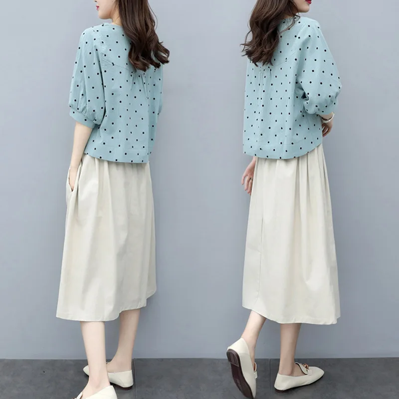 Хлопковое кружевное и льняное платье с принтом Новинка лета 2021 милая Удобная