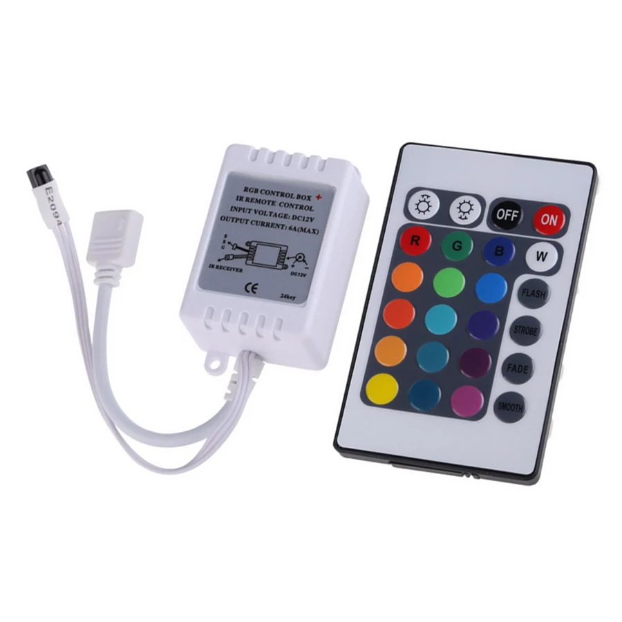 1 шт. Светодиодные ленты контроллер rgb мини 24key RGB ИК пульт дистанционного