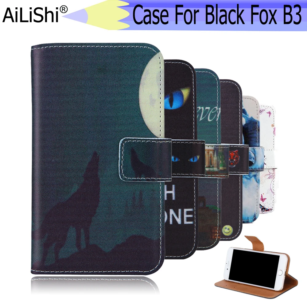 Чехол AiLiShi для Black Fox B3 эксклюзивный чехол телефона черный кожаный Флип держатель