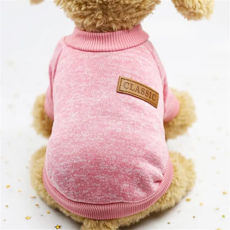 Dog Sweater Autumn Winter Puppy Clothes Solid Classics Soft Warm Cotton Cute Coat For Chihuahua Teddy XS XXL |