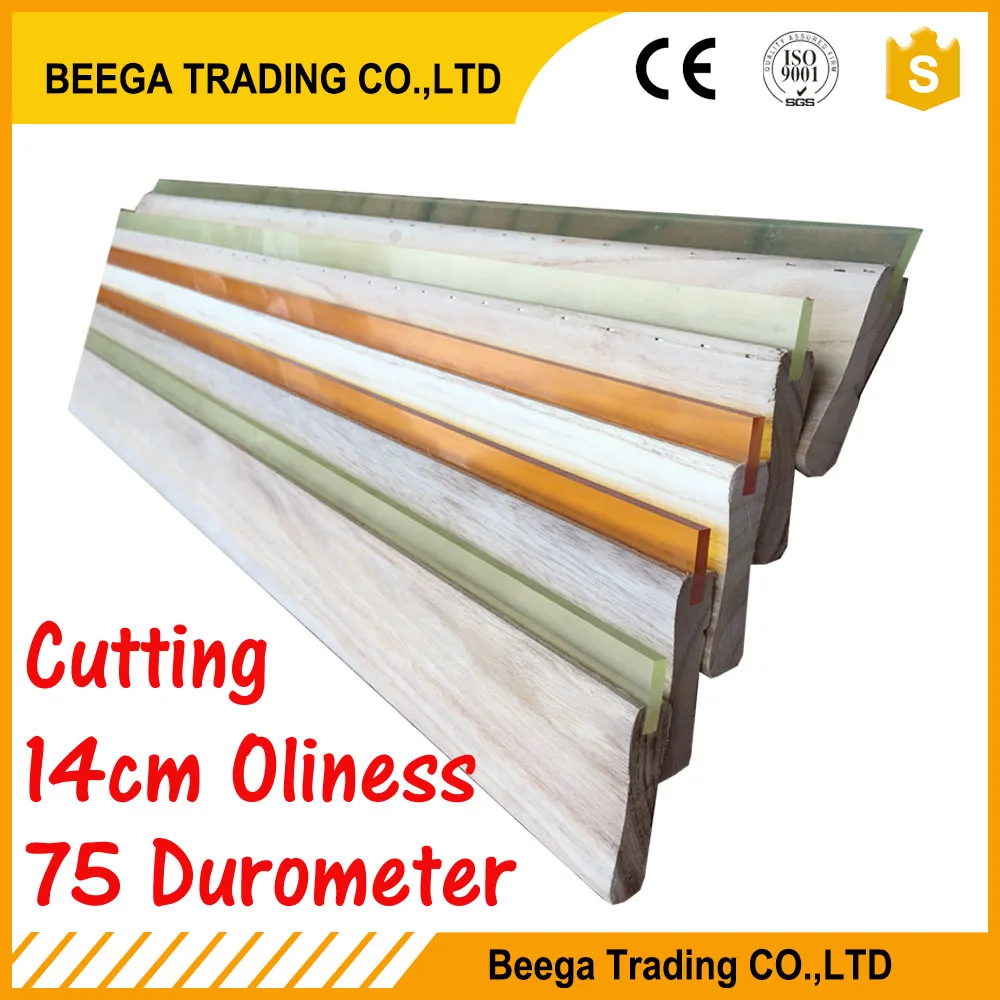 Один кусок трафаретной печати ракель с деревянной ручкой 75 твердость