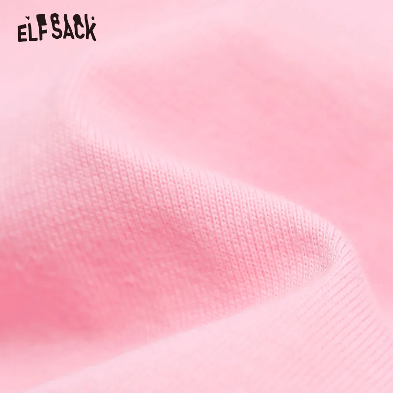 Женское хлопковое плиссированное платье ELFSACK свободное Сетчатое с круглым