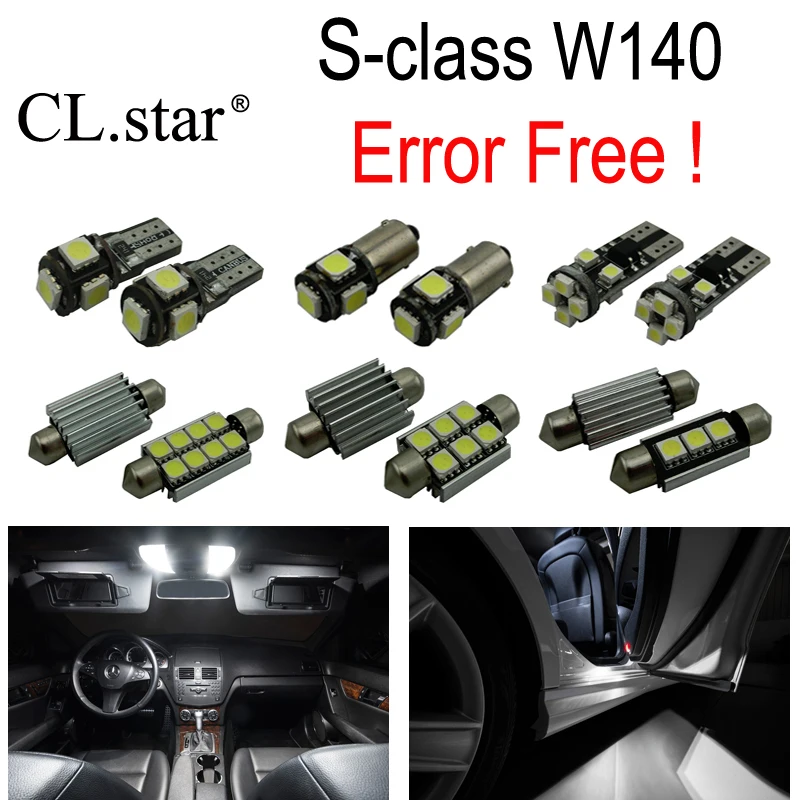 Светодиодный купольный светильник 22 шт. без ошибок для Mercedes Benz S class W140 S320 S350 S420 S500