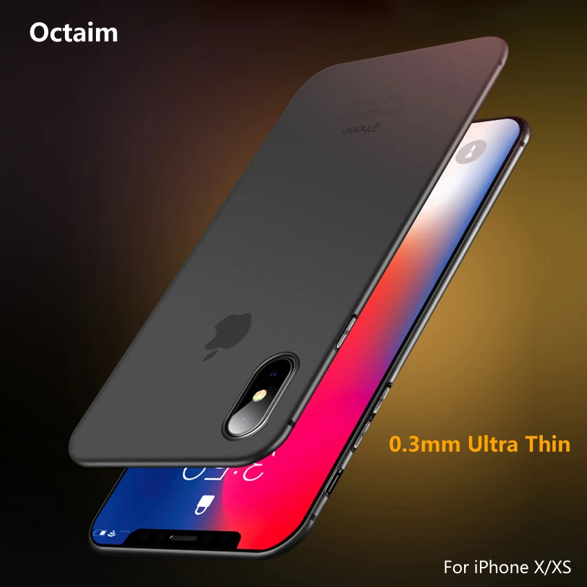 Ультратонкий чехол для телефона iPhone X XR XS MAX 0 3 мм матовая прозрачная задняя крышка