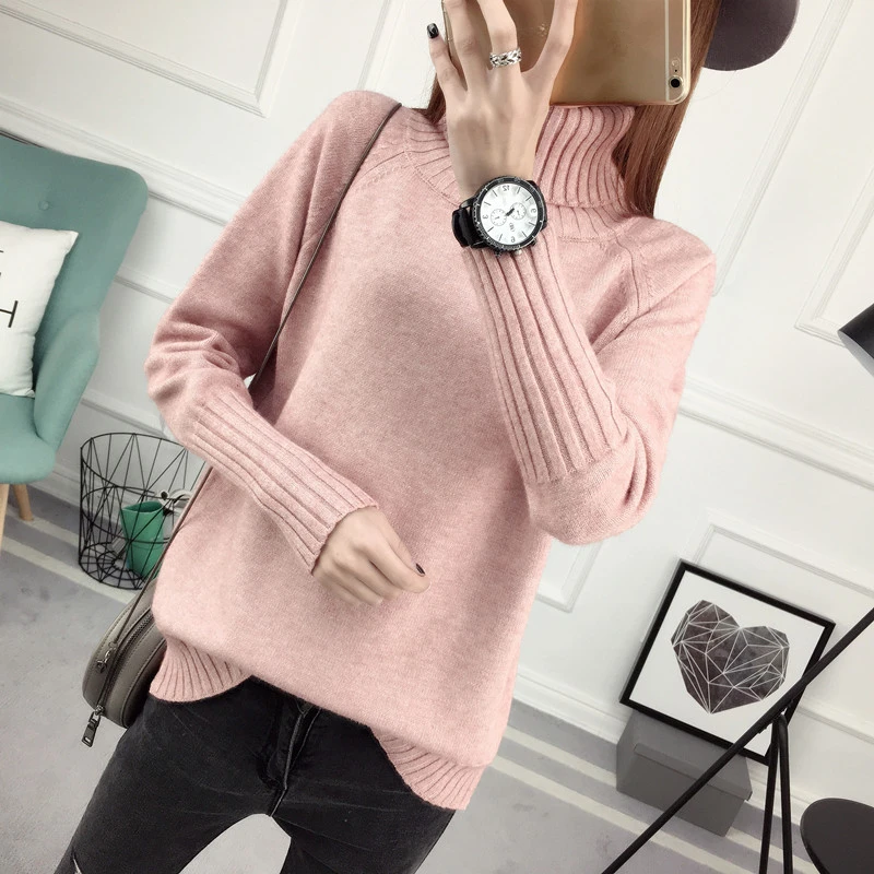 Thick Turtleneck Pullover Women Knit Sweater Autumn Winter Tops Warm Jumper Plus size Female Sweaters Long sleeve Knitwear | Женская