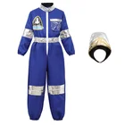 Детский костюм астронавта, Детский комбинезон для ролевых игр, косплей для мальчиков и девочек, подростков, малышей, на Хэллоуин, синий