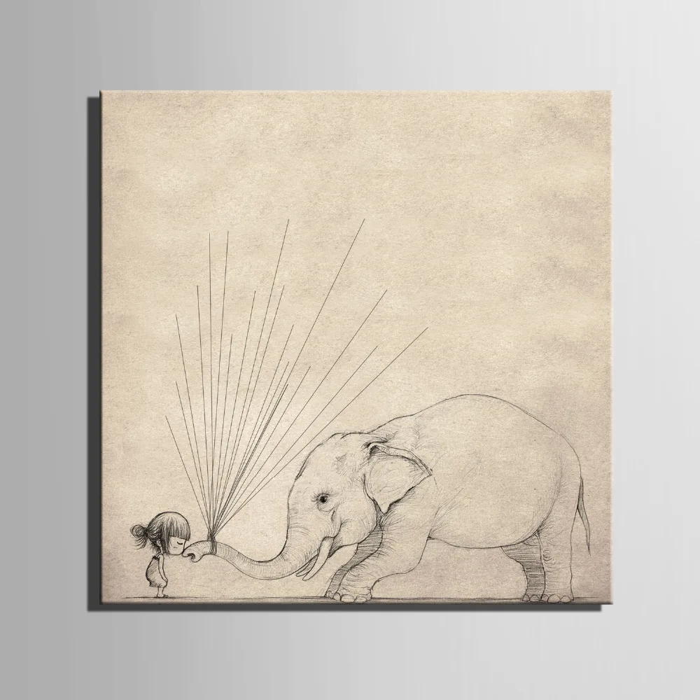 Искусственная Картина на холсте слоны свадебный подарок украшение для свадьбы