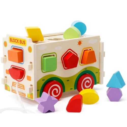 Montessori 3D Wooden disassembly toy shape cognitive pairing small train toys for children educational blocks free shipping | Игрушки и