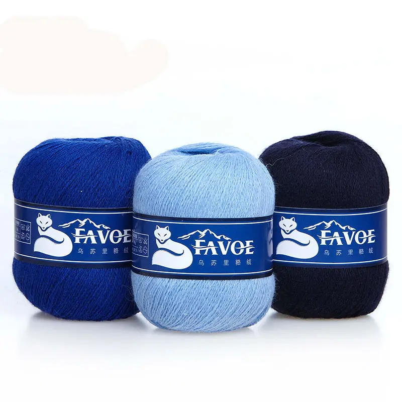 100 г/пакет Ussuri енот кролик кашемировая шерсть тонкий шерстяной свитер в ручной