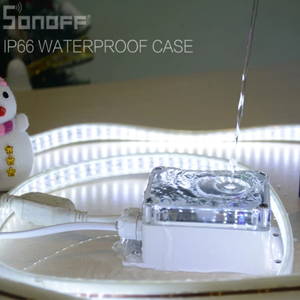 Sonoff IP66 Waterproof Junction Box Case Water-resistant Shell Support Basic/RF/Dual/Pow for Xmas Tree Lights | Электроника