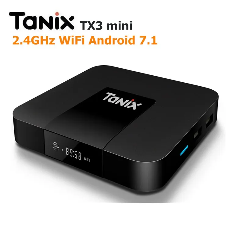 Оригинальный Tanix TX3 Мини Android 7 1 Смарт ТВ Box Amlogic S905W 2 4 ГГц Wi Fi ГБ 8 смарт медиа плеер K