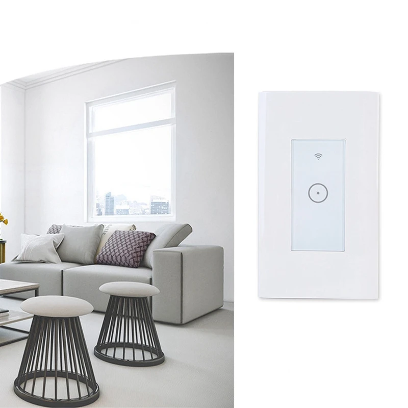 Wifi Smart Switch Walling Light US Standard Home Automation Control Сенсорный Экран с пультом дистанционного