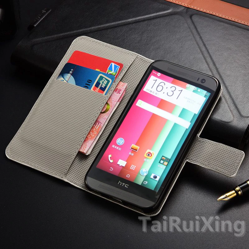 Высококачественный модный кожаный чехол книжка с сердечком для HTC One M8 M кошелек
