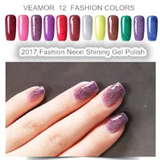 VEAMOR 6 шт. красный алмаз УФ гель лак для ногтей строитель Гель-лак с блестками Гель для ногтей Замачивание от смолы УФ Led ногтей Гель-лак набор