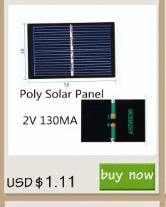 Whole sale Min Solar panel 0.5V 1V 2V 3V 4V 5V 80MA 100MA 120MA 130MA 160MA Solar Cell For diy Solar charger