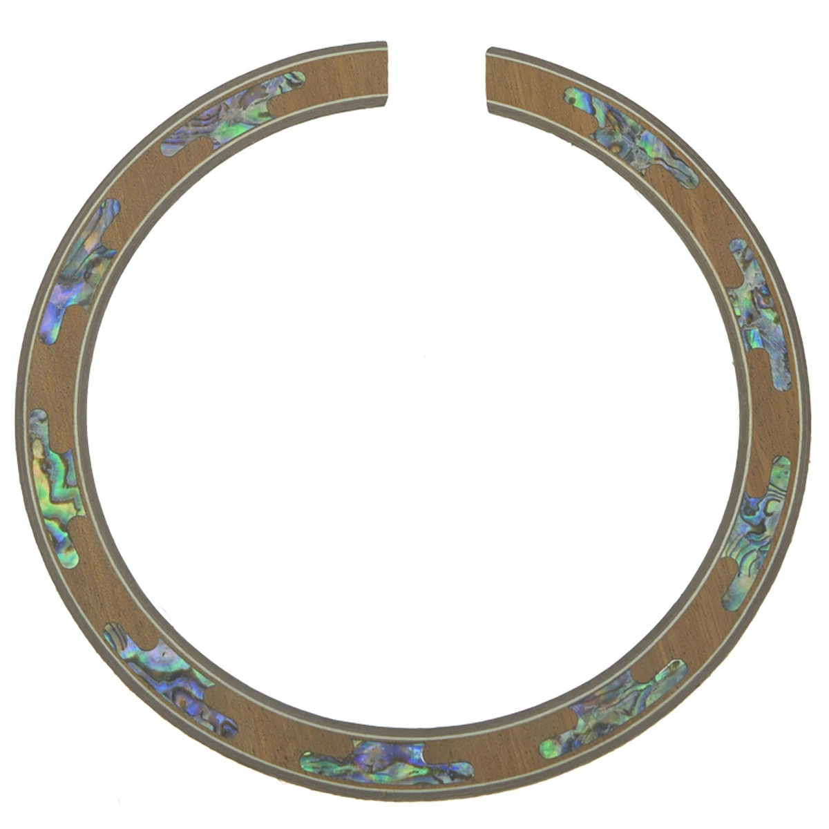 

110*12*0.8mm Acoustic Guitar Soundhole Inlayed Sapelli Rosette with Abalone Shell High Quality