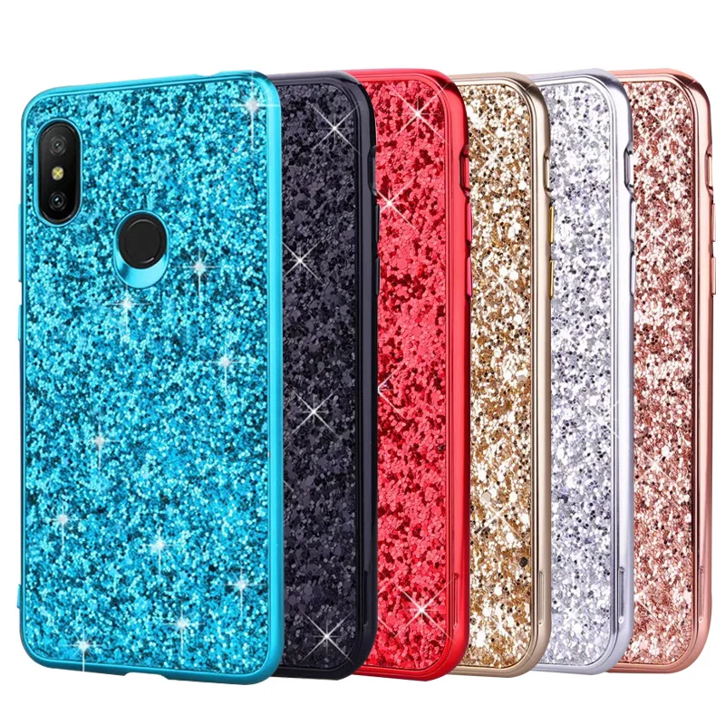 Блестящий Мягкий чехол из ТПУ с блестками для Xiaomi Redmi Note 9S 8 7 k20 k30 5 6 Pro 26 ''Mi 9
