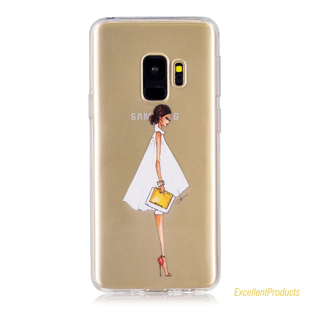 Для Coque samsung S9 плюс пластичный чехол из термополиуретана силикона Фламинго