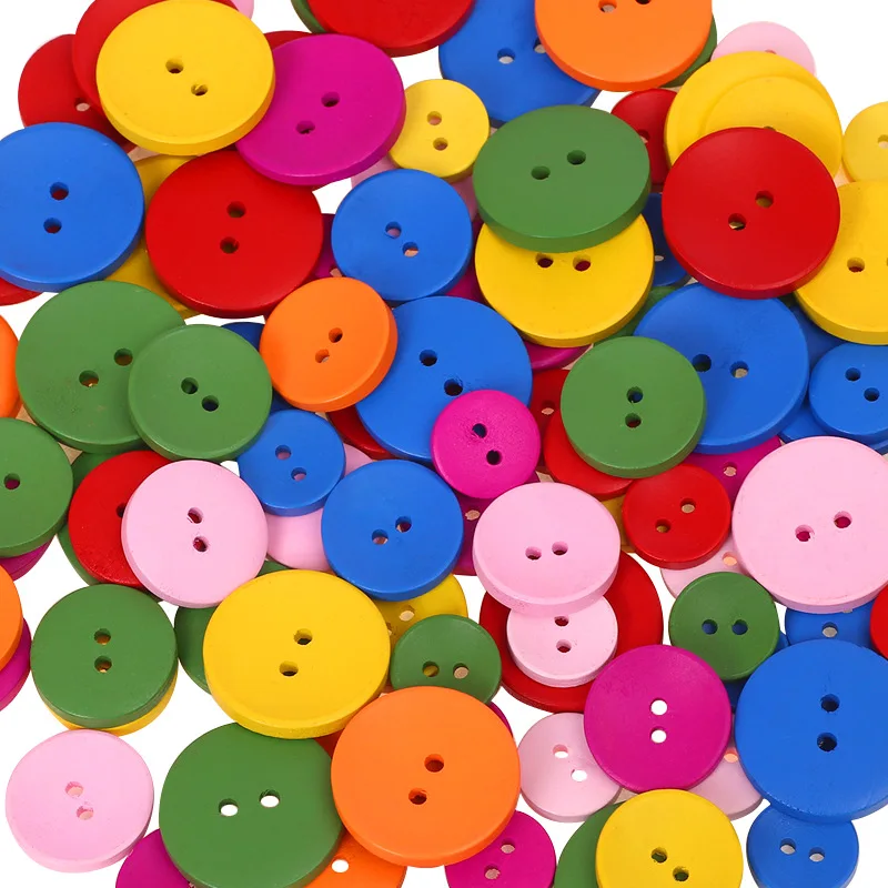 Круглые деревянные пуговицы с 2 отверстиями 40 шт.|mini buttons|button craftcraft sewing |