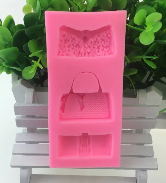 3D Силиконовая форма сумка галстук бабочка бисквитная конфетная шоколадная 10*5*1 3